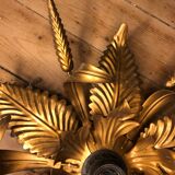 Wall light flower cob in vintage gold metal