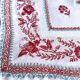 Serviettes de table anciennes brodées en coton