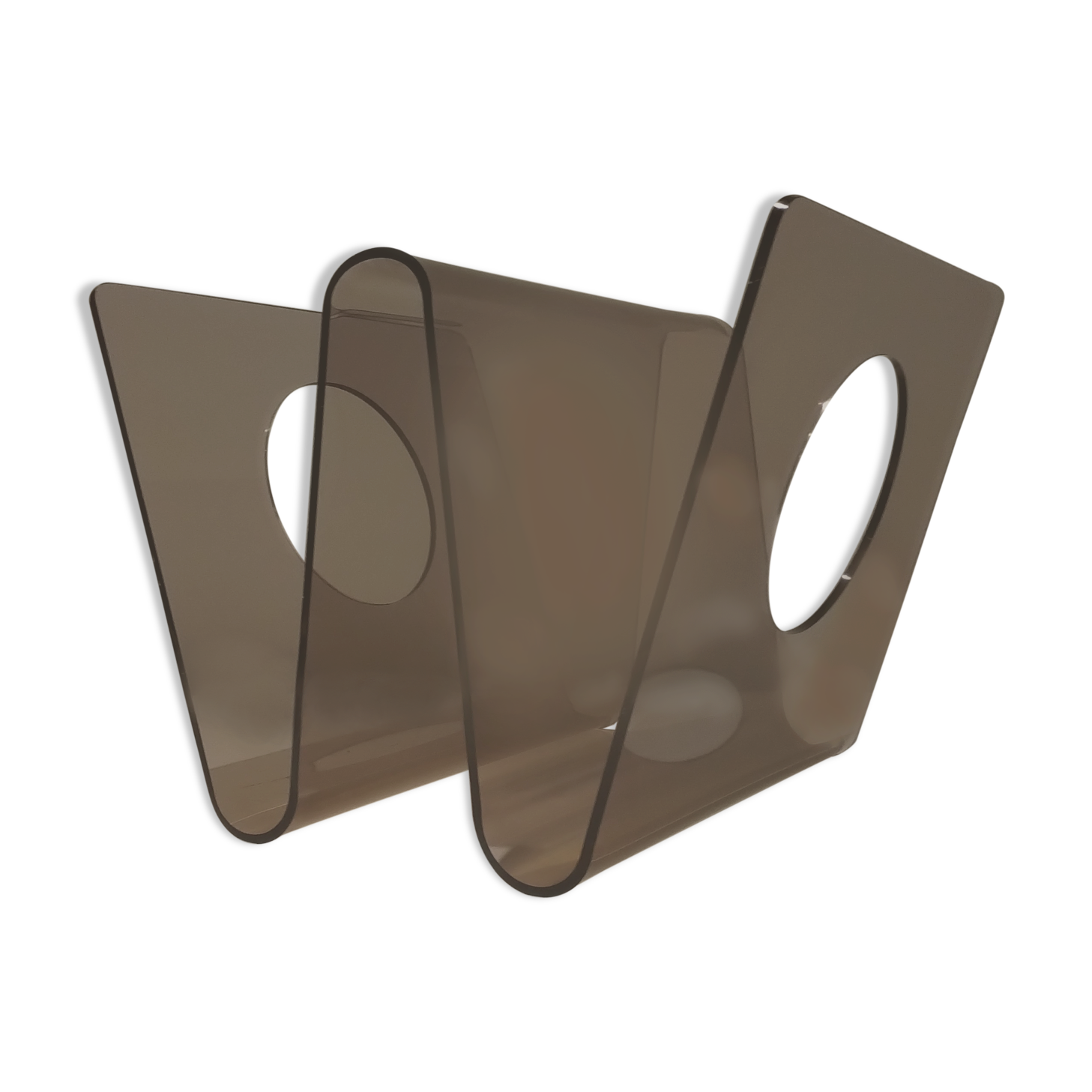 Michel Dumas plexiglass design magazine holders, 1970s