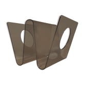 Michel Dumas plexiglass design magazine holders, 1970s
