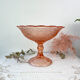 Vintage pink depression glass standing cut 50s
