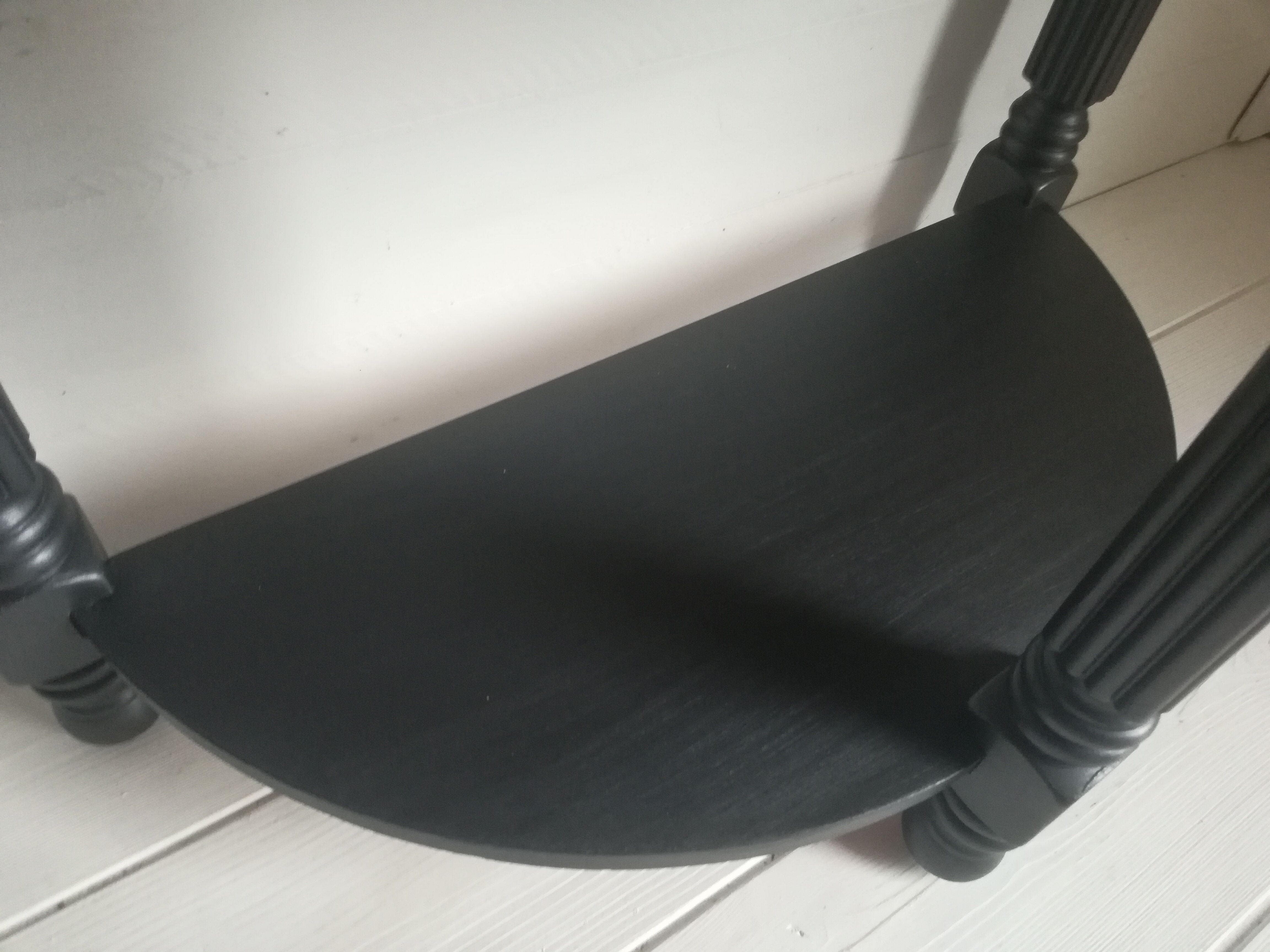 Small half-moon side table