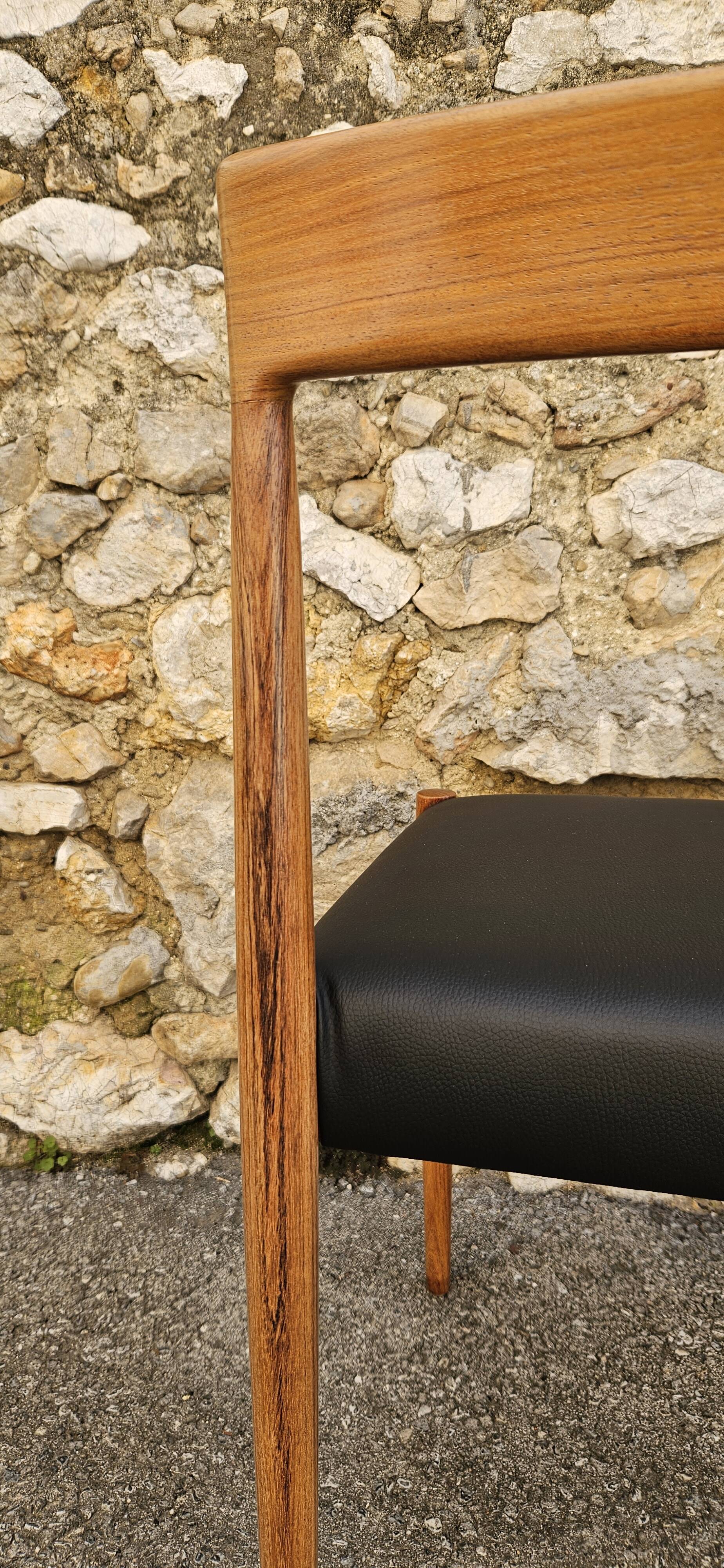 Rosewood chairs, 1960s, by the brand Lübke.