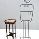 Ebonized Beech Gueridon with a Broccatello Marble Top, Italy