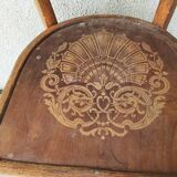 Set of 6 mismatched bistro chairs.