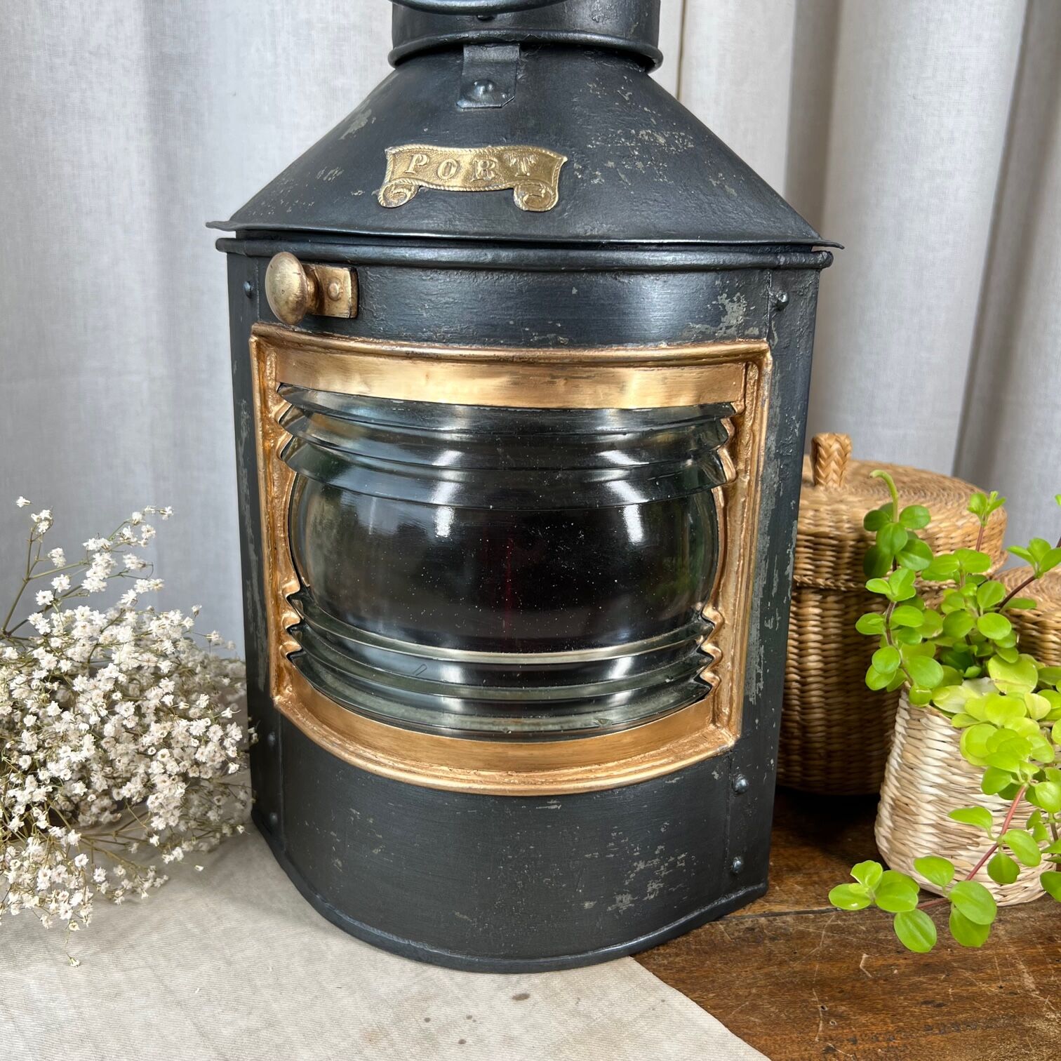 Old lamp "port" marine lamp