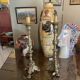 Paire de lampes en bronze vintage