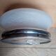 Large vintage chrome and glass ceiling light 1970