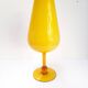 Large pedestal vase in yellow opaline