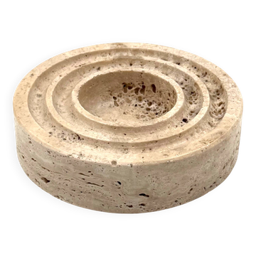 Travertine vide poche / ashtray, Cerri Nestore, Italy, 1970s
