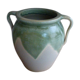 Enamelled sandstone flower pot