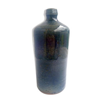 Ocean blue enamelled sandstone bottle