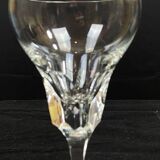 set of 6 antique cut crystal wine glasses in tulip shape from the pres