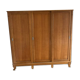 Large vintage Scandinavian wardrobe with 3 sliding doors.