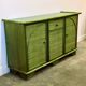 Green Vintage Rattan Sideboard By Maugrion, France, 1980s