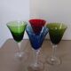 Coloured vases, made of Murano glass.