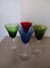 Coloured vases, made of Murano glass.