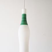 1950 vintage frosted glass suspension