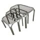Set of 3 vintage chrome nesting tables / side tables.