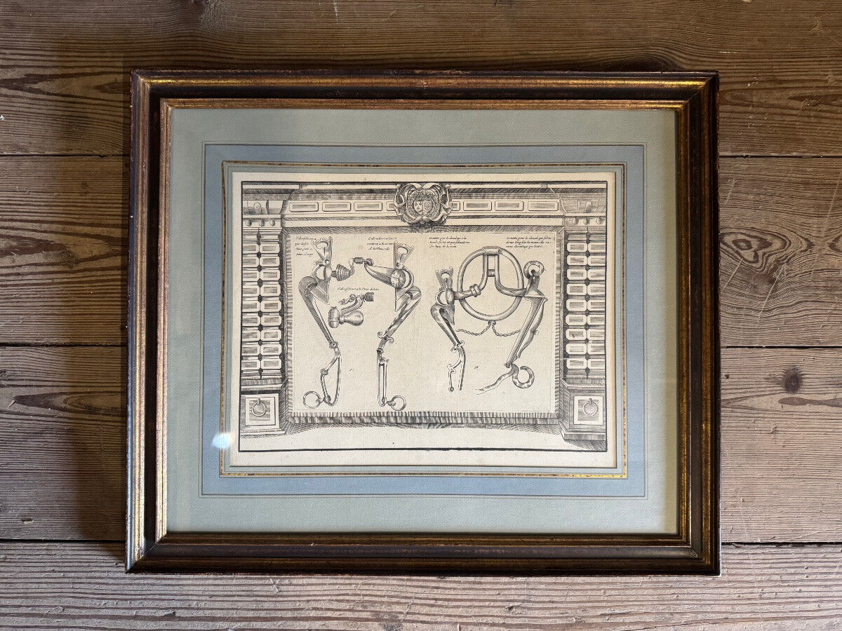 Suite de trois gravures, extraites de “l’instruction du Roy” Antoine de Pluvinel, 1666