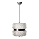 Vintage Crystal Glass Chandelier: Mid-Century Modern Austrolux Pendant Ligh