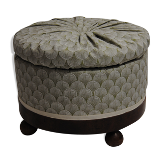 Pouf vintage relooké