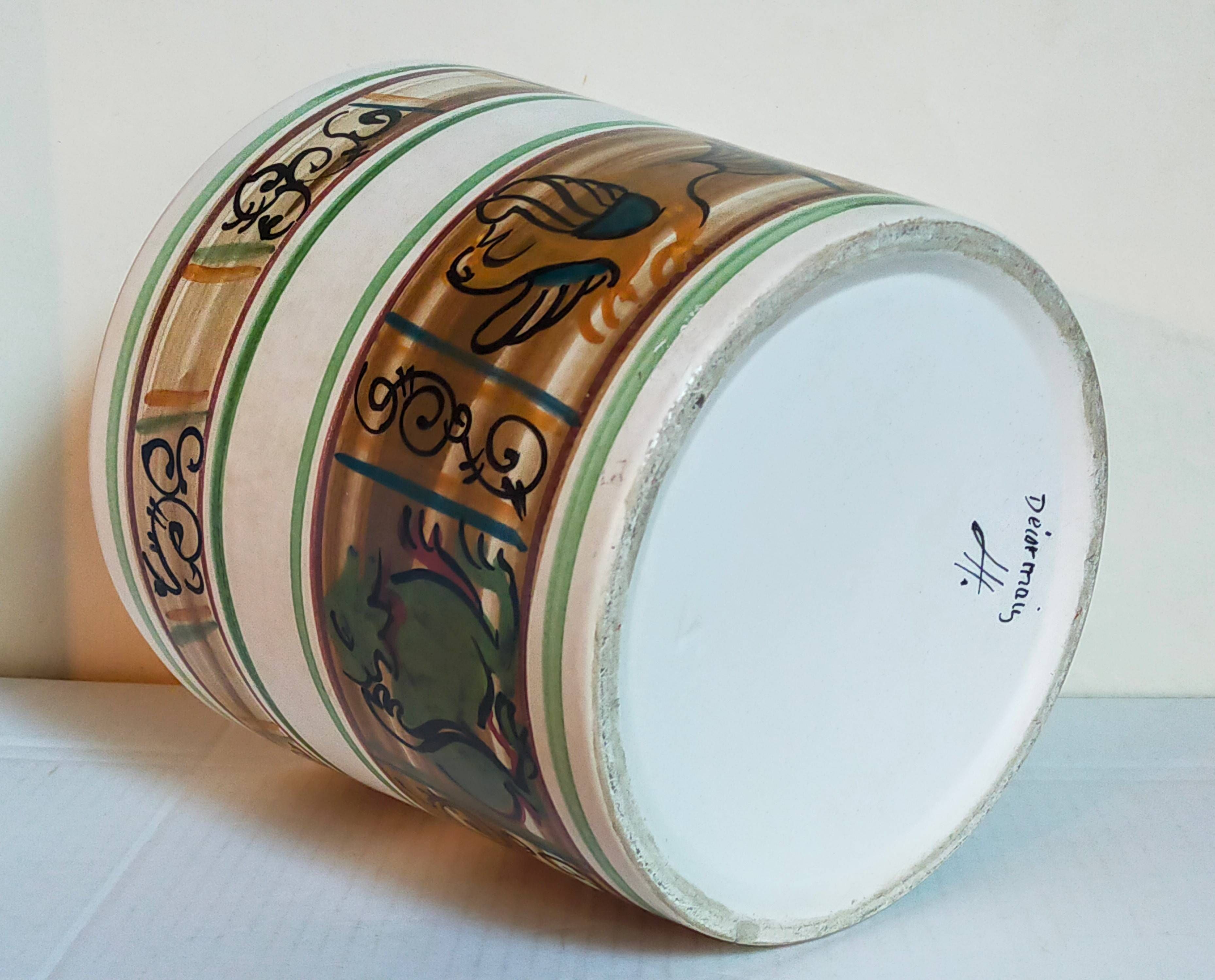 XXL ceramic planter from Saint-Pair-Sur-Mer from the NEUSTRICER earthenware factory, 1960s