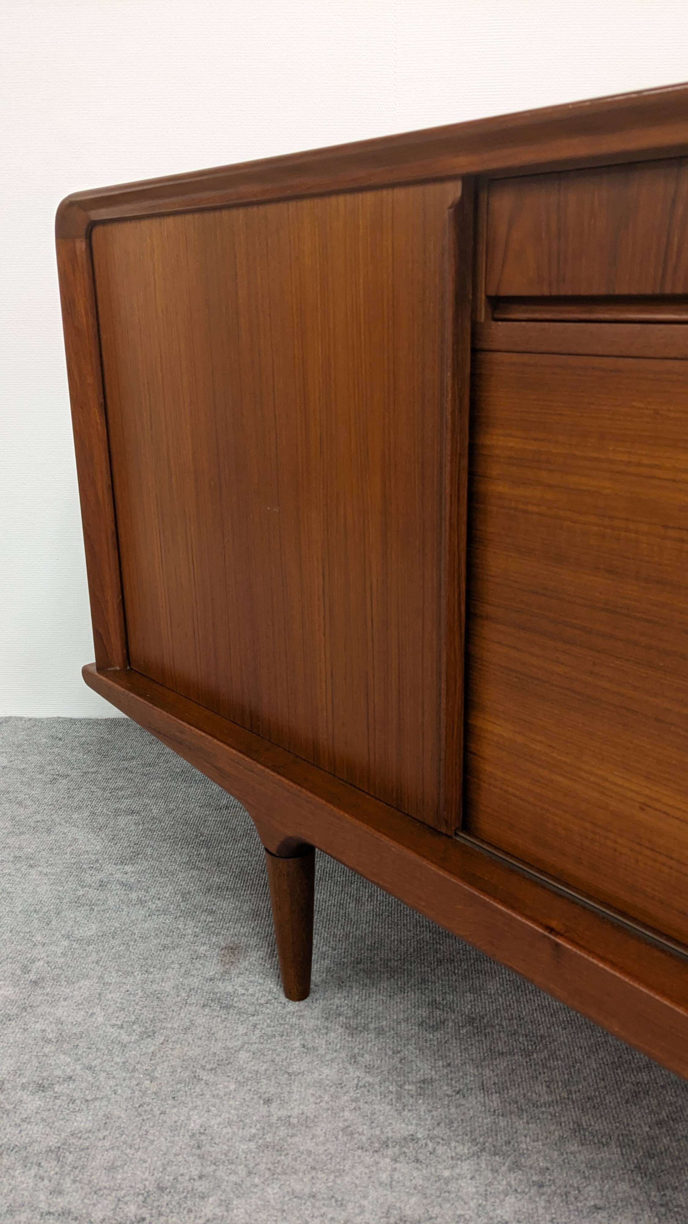 Teak enfilade by Johannes Andersen for Clausen & Son, Denmark 1960.