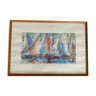 Sailboat painting