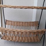Wicker side table