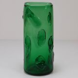 Large Green Glass Vase Vetro Verde from Empoli, Italy, 1960s