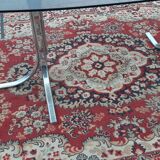 Vintage chrome table and smoked glass