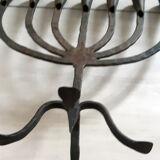 Old candelabra with 7 wrought iron branches