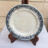Set of 6 old flat plates and 3 hollow StAmand & Hamage Model "MOROCCO"
