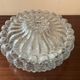 Vintage ceiling or wall light in molded glass from the 70s