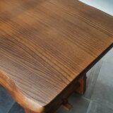 Brutalist elm farm table 60s
