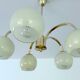 Mid Century Glass Pendant Light, 1950s
