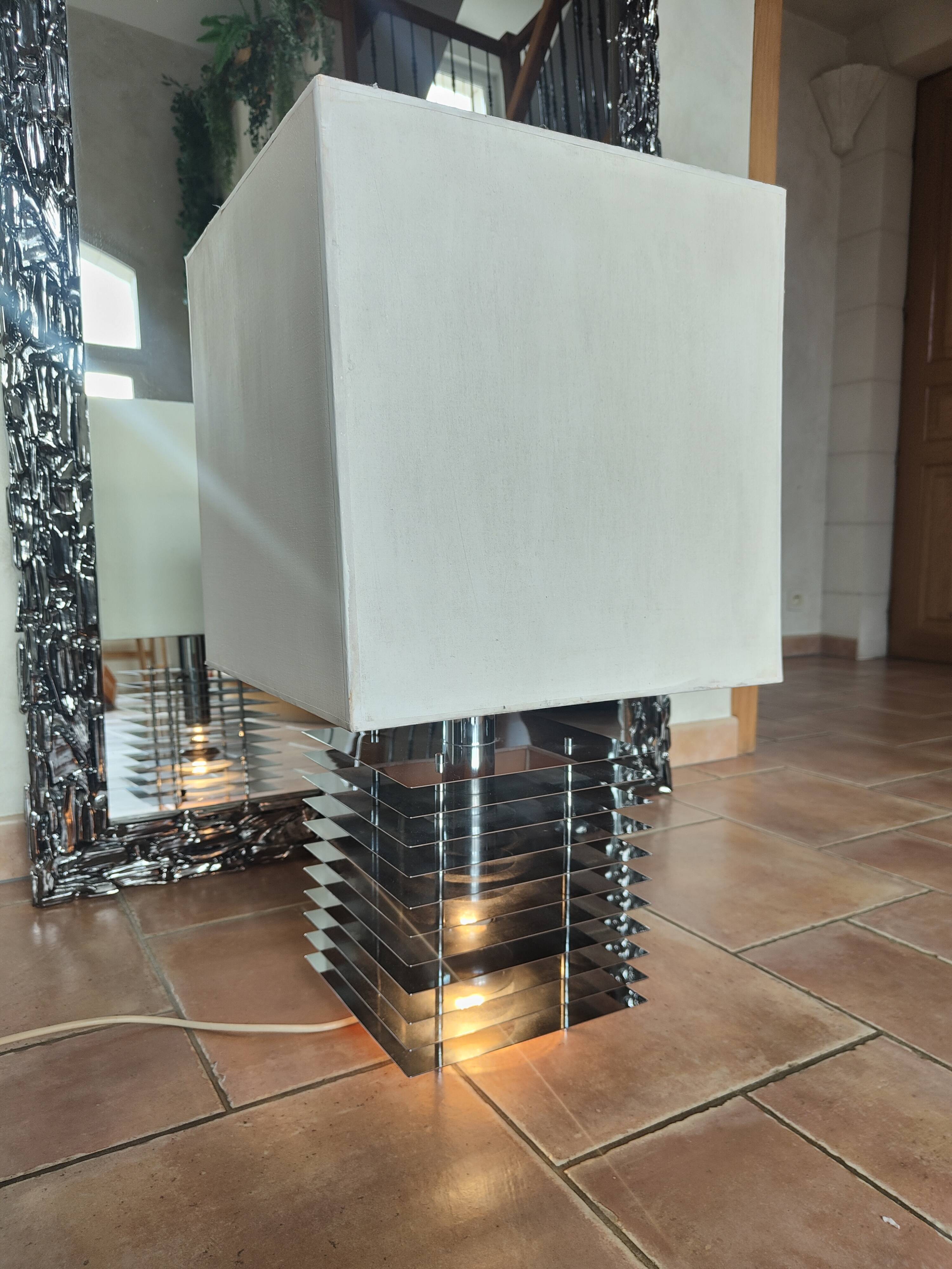 Lampe design italien inox