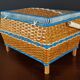 Vintage wicker sewing box 60