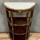 Parisian shelf Louis XVI style half-moon mahogany shape