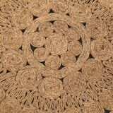 Vintage jute round carpet