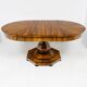 Extendable Biedermeier walnut round table - 1920-1939