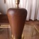 80s wood and brass lamp base