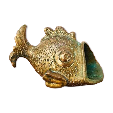 Bronze Fish Ashtray Attributed to Walter Bosse