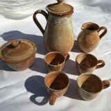 Vallauris coffee maker with sugar and milk pot