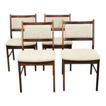 Ensemble de 4 chaises de salle à manger Hugo Frandsen pour Spøttrup, Danemark, années 1960