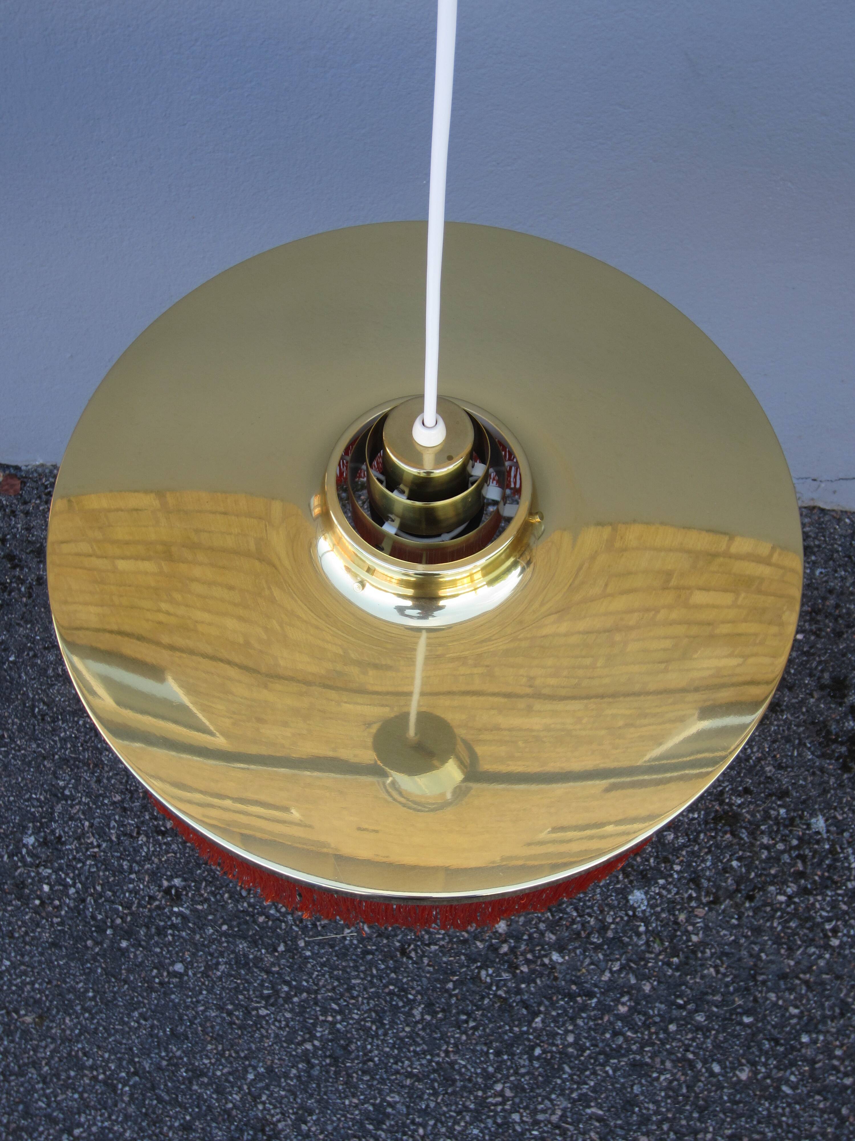 Scandinavian fringed pendant lamp model T-603 by Hans-Agne Jakobsson