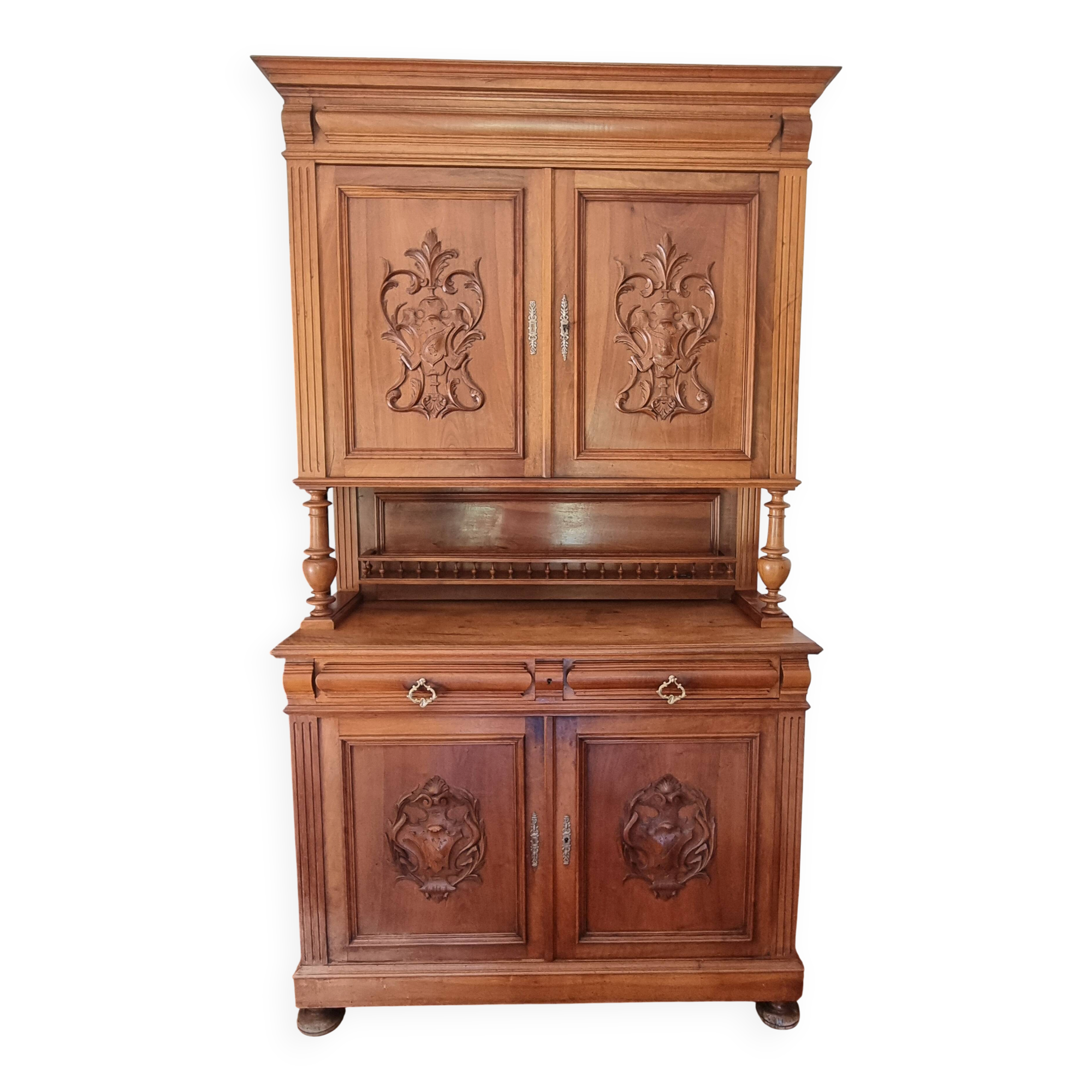 Antique oak sideboard in Henri II style