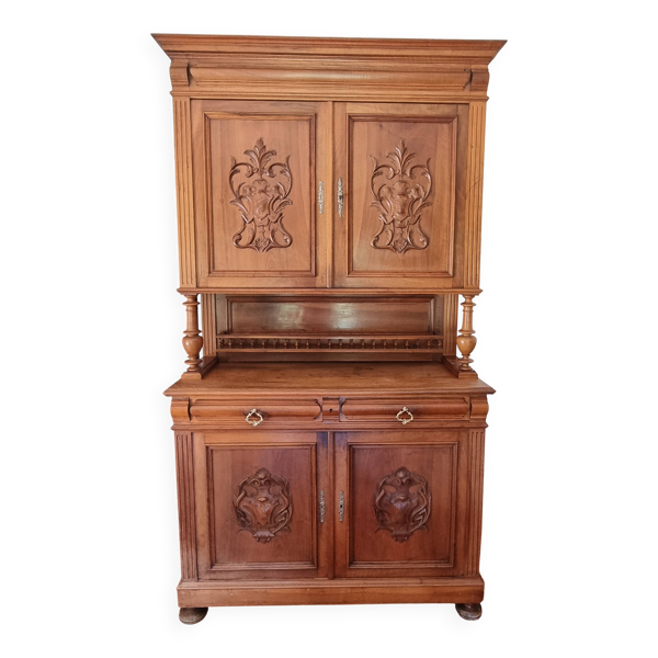 Vaisselier ancien en chêne style Henri II