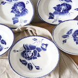 Lot d'assiettes bleues Lonchamp